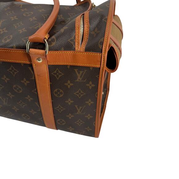 Louis Vuitton Monogram Sac Chien 40 Pet Carrier Vintage Travel Dog cat Bag Rare - Picture 13 of 16